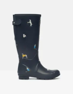Joules Welly Print With Adjustable Back Gusset Navy Dogs 8 Joules Welly Print With Adjustable Back Gusset Navy Dogs -Equestrian Riding Clothing Store Joules Welly Print With Adjustable Back Gusset Navy Dogs 1