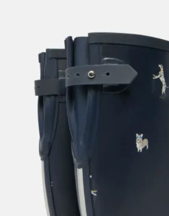 Joules Welly Print With Adjustable Back Gusset Navy Dogs 10 Joules Welly Print With Adjustable Back Gusset Navy Dogs -Equestrian Riding Clothing Store Joules Welly Print With Adjustable Back Gusset Navy Dogs 5