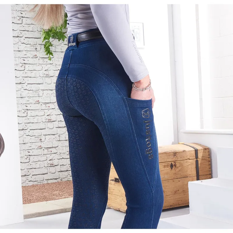 Just Togs Just Jeans Riding Tights Denim 4 Just Togs Just Jeans Riding Tights Denim - Image 4