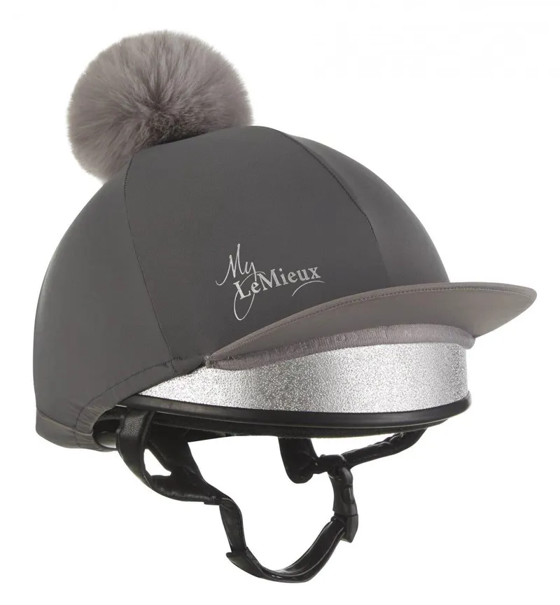LeMieux Pom Hat Silk Slate Grey 1 LeMieux Pom Hat Silk Slate Grey
