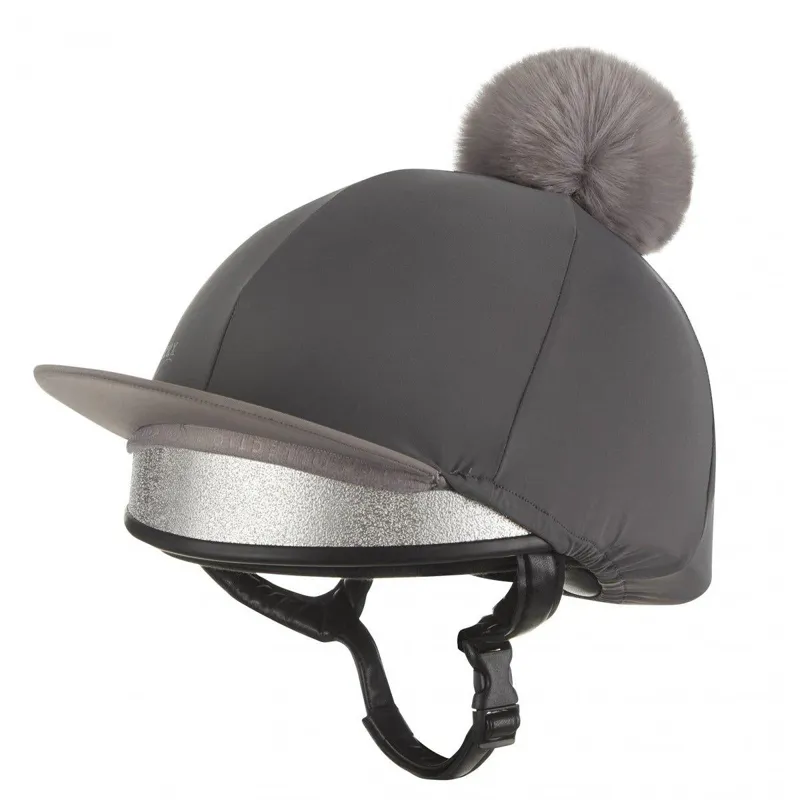 LeMieux Pom Hat Silk Slate Grey 2 LeMieux Pom Hat Silk Slate Grey - Image 2