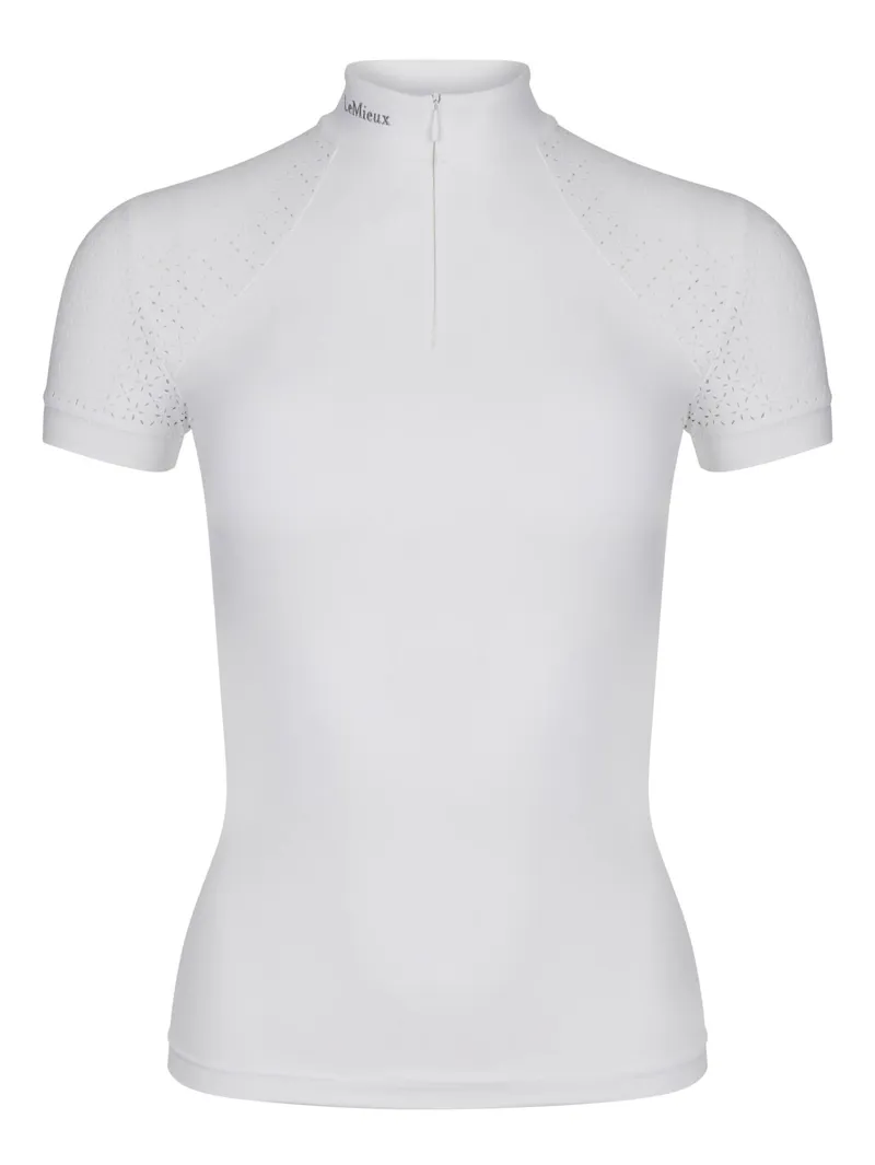 LeMieux Olivia Short Sleeve Show Shirt White 1 LeMieux Olivia Short Sleeve Show Shirt White