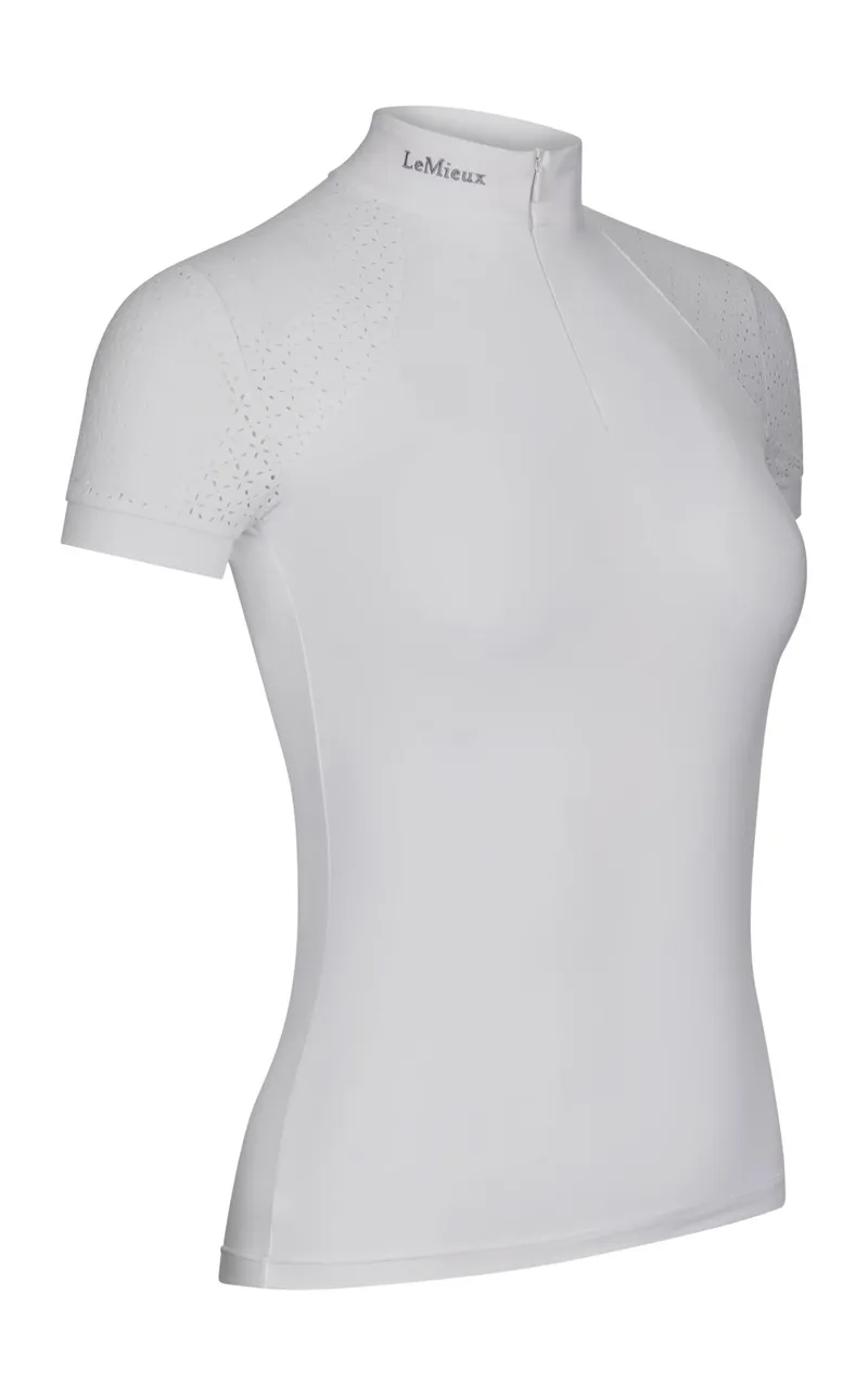 LeMieux Olivia Short Sleeve Show Shirt White 3 LeMieux Olivia Short Sleeve Show Shirt White - Image 3