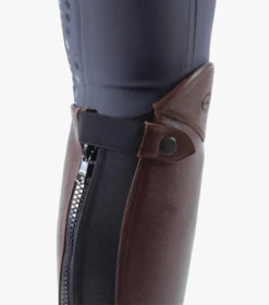 Premier Equine Lexaria Ladies Leather Half Chaps Brown 8 Premier Equine Lexaria Ladies Leather Half Chaps Brown -Equestrian Riding Clothing Store Lexaria Ladies Half Chaps Brown 3