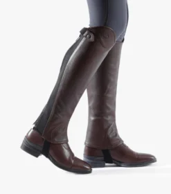 Premier Equine Lexaria Ladies Leather Half Chaps Brown 11 Premier Equine Lexaria Ladies Leather Half Chaps Brown -Equestrian Riding Clothing Store Lexaria Ladies Half Chaps Brown 6