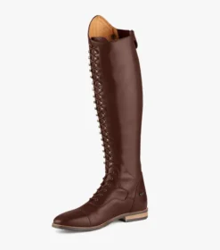 Premier Equine Maurizia Ladies Lace Front Tall Leather Riding Boots Brown -Equestrian Riding Clothing Store Maurizia Ladies Lace Front Tall Boot Brown2 5