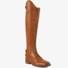 Premier Equine Maurizia Ladies Lace Front Tall Leather Riding Boots Cognac