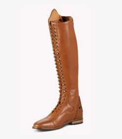 Premier Equine Maurizia Ladies Lace Front Tall Leather Riding Boots Cognac -Equestrian Riding Clothing Store Maurizia Ladies Long Leather Riding Boots Cognac 5