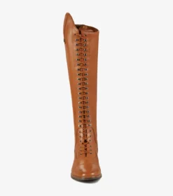 Premier Equine Maurizia Ladies Lace Front Tall Leather Riding Boots Cognac -Equestrian Riding Clothing Store Maurizia Ladies Long Leather Riding Boots Cognac 6