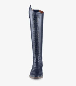 Premier Equine Maurizia Ladies Lace Front Tall Leather Riding Boots Navy -Equestrian Riding Clothing Store Maurizia Ladies Long Leather Riding Boots Navy 6