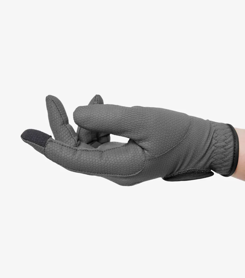 Premier Equine Metaro Ladies Riding Gloves Grey 2 Premier Equine Metaro Ladies Riding Gloves Grey - Image 2