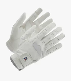 Premier Equine Mizar Ladies Leather Riding Gloves White