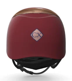 Charles Owen My Halo CX Custom Hat - Maroon Matt / Maroon Matt / Rose Gold Halo -Equestrian Riding Clothing Store My Halo CX Custom Riding Hat Maroon Matt Rose Gold 3 2