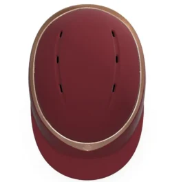 Charles Owen My Halo CX Custom Hat - Maroon Matt / Maroon Matt / Rose Gold Halo -Equestrian Riding Clothing Store My Halo CX Custom Riding Hat Maroon Matt Rose Gold 4 2