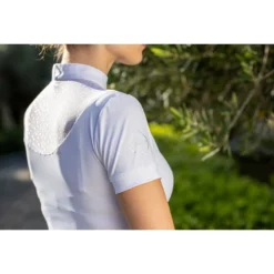 LeMieux Amelie Diamante Show Shirt White -Equestrian Riding Clothing Store My LeMieux Amelie Diamante Show Shirt 5