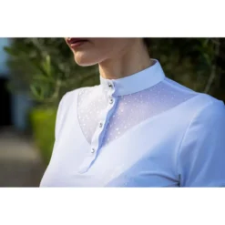 LeMieux Amelie Diamante Show Shirt White -Equestrian Riding Clothing Store My LeMieux Amelie Diamante Show Shirt 7