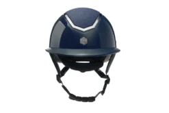 Charles Owen EQx Kylo Riding Helmet - Navy Gloss/Pewter Sparkly Wide Peak
