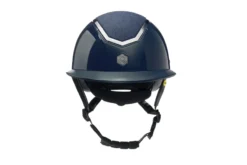 Charles Owen EQx Kylo Riding Helmet - Navy Gloss/Pewter Sparkly Wide Peak With MIPS
