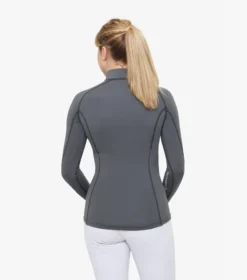 Premier Equine Ombretta Ladies Technical Riding Top Anthracite Grey -Equestrian Riding Clothing Store Ombretta Ladies Technical Riding Top Antracite Grey 3