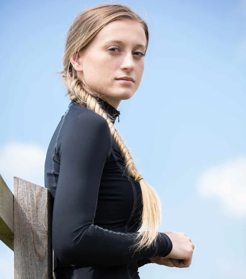 Premier Equine Ombretta Ladies Technical Riding Top Black 2 Premier Equine Ombretta Ladies Technical Riding Top Black - Image 2