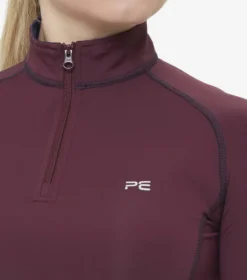 Premier Equine Ombretta Ladies Technical Riding Top Wine -Equestrian Riding Clothing Store Ombretta Ladies Technical Riding Top Wine 4