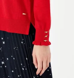 Joules Orianna Roll Neck Jumper - Red -Equestrian Riding Clothing Store Orianna203