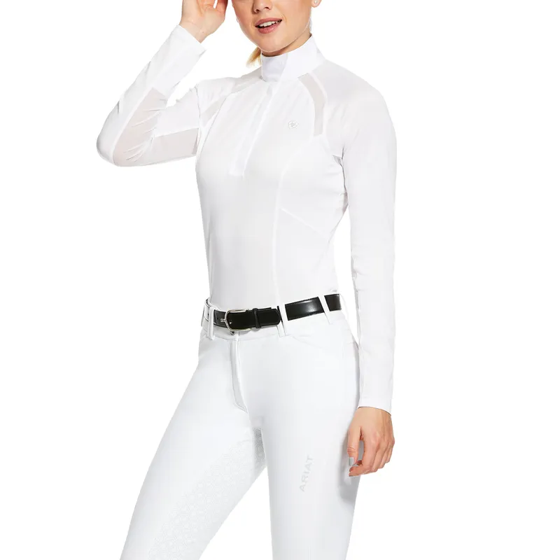 Ariat Women's Sunstopper 2.0 Show Shirt White 1 Ariat Women's Sunstopper 2.0 Show Shirt White