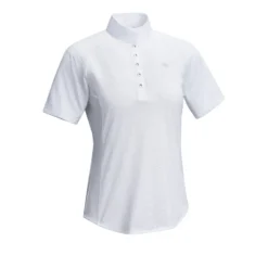 Ariat Women's Showstopper Show Shirt White -Equestrian Riding Clothing Store S21 WMS ENGL 10035263 ghost front