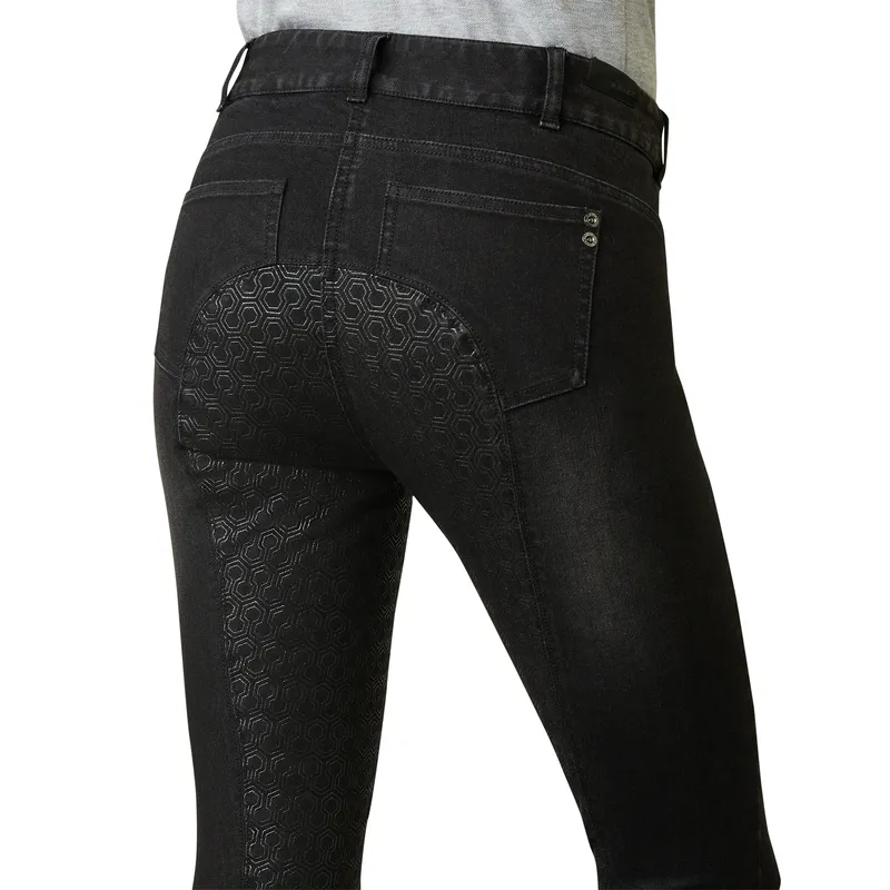 Ariat Women's Halo B Denim Full Seat Breech Black 4 Ariat Women's Halo B Denim Full Seat Breech Black - Image 4