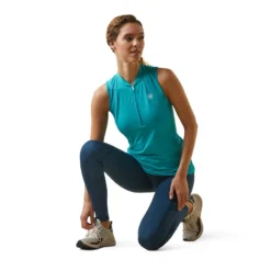 Ariat Women's Hailey 1/4 Zip Baselayer Viridian Green 9 Ariat Women's Hailey 1/4 Zip Baselayer Viridian Green -Equestrian Riding Clothing Store S23 WMS ENGL 10043375 detail01