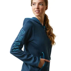 Ariat Women's Byron Full Zip Hoodie Deep Petroleum -Equestrian Riding Clothing Store S23 WMS ENGL 10043439 detail03