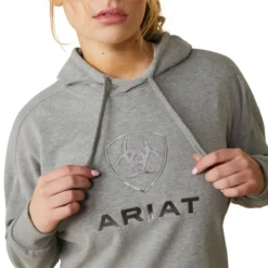 Ariat Women's Just Hoodie Heather Grey -Equestrian Riding Clothing Store S23 WMS ENGL 10043443 detail0520 20Copy 2