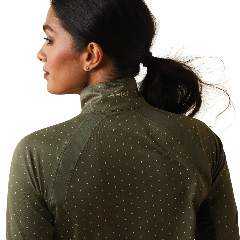 Ariat Women's Sunstopper 2.0 1/4 Zip Baselayer Beetle Dot 5 Ariat Women's Sunstopper 2.0 1/4 Zip Baselayer Beetle Dot - Image 5