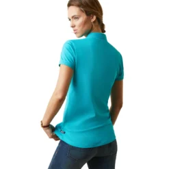 Ariat Women's Prix 2.0 Polo Viridian Green -Equestrian Riding Clothing Store S23 WMS ENGL 10043614 back
