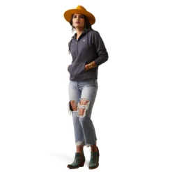 Ariat Women's Tek Hoodie 1/2 Zip Hoodie Periscope -Equestrian Riding Clothing Store S23 WMS WEST 10043449 full