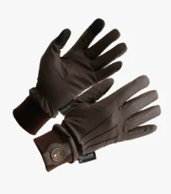 Premier Equine Dajour Waterproof Riding Gloves Brown