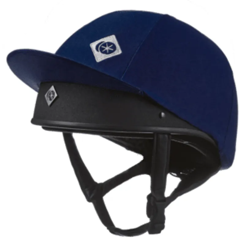 Charles Owen Taditional Non Vented Hat Silk - Navy 1 Charles Owen Taditional Non Vented Hat Silk - Navy