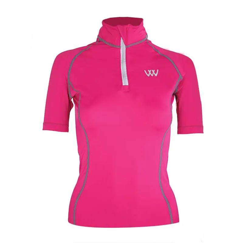 Woof Wear Short Sleeve Performance Riding Shirt - Berry 1 Woof Wear Short Sleeve Performance Riding Shirt - Berry