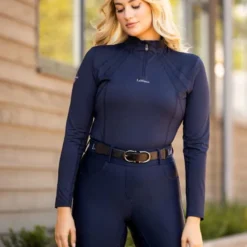 LeMieux Mia Mesh Long Sleeved Base Layer Navy 11 LeMieux Mia Mesh Long Sleeved Base Layer Navy -Equestrian Riding Clothing Store WezMZIM