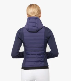 Premier Equine Arion Ladies Riding Jacket With Hood Navy -Equestrian Riding Clothing Store arion ladies mid layer jacket navy 3