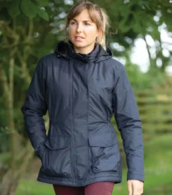 Premier Equine Cascata Ladies Waterproof Jacket Navy