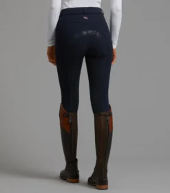 Premier Equine Cassa Ladies Full Seat Gel Riding Breeches - Navy -Equestrian Riding Clothing Store cassa ladies breeches navy 3