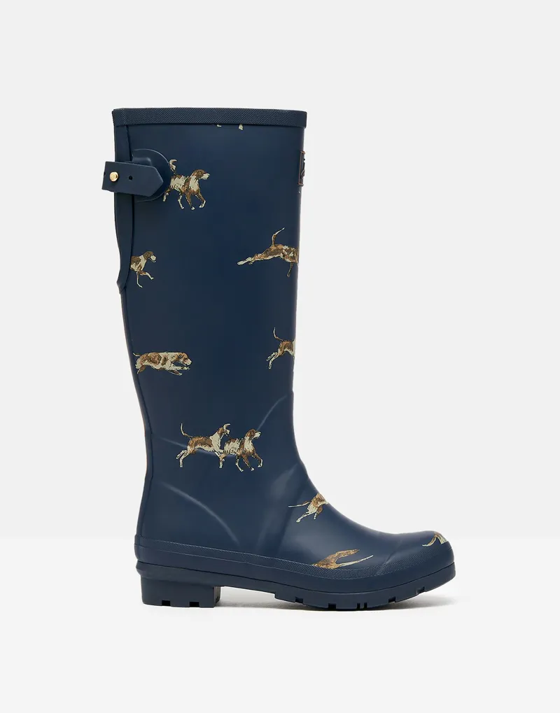 Joules Women's Welly Print Wellies - Navy Dogs 6 Joules Women's Welly Print Wellies - Navy Dogs - Image 6