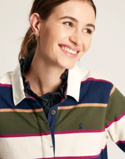Joules Women's Sammi Rugby Shirt - Multi Stripe -Equestrian Riding Clothing Store cdn.joules 140