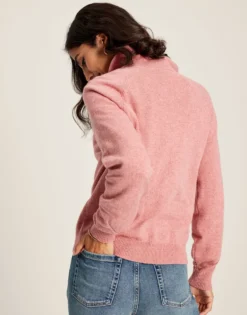 Joules Women's Mia Collared Pointelle Jumper - Pink -Equestrian Riding Clothing Store cdn.joules 151