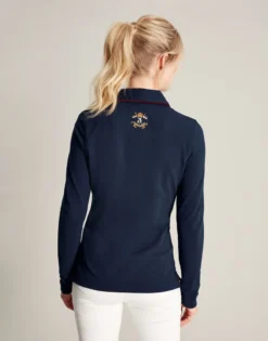 Joules Women's Ashley Long Sleeved Polo - French Navy -Equestrian Riding Clothing Store cdn.joules 186