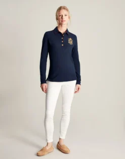 Joules Women's Ashley Long Sleeved Polo - French Navy -Equestrian Riding Clothing Store cdn.joules 187