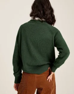 Joules Women's Margot Intarsia Jumper - Heritage Green -Equestrian Riding Clothing Store cdn.joules 301