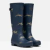 Joules Women's Welly Print Wellies - Navy Dogs