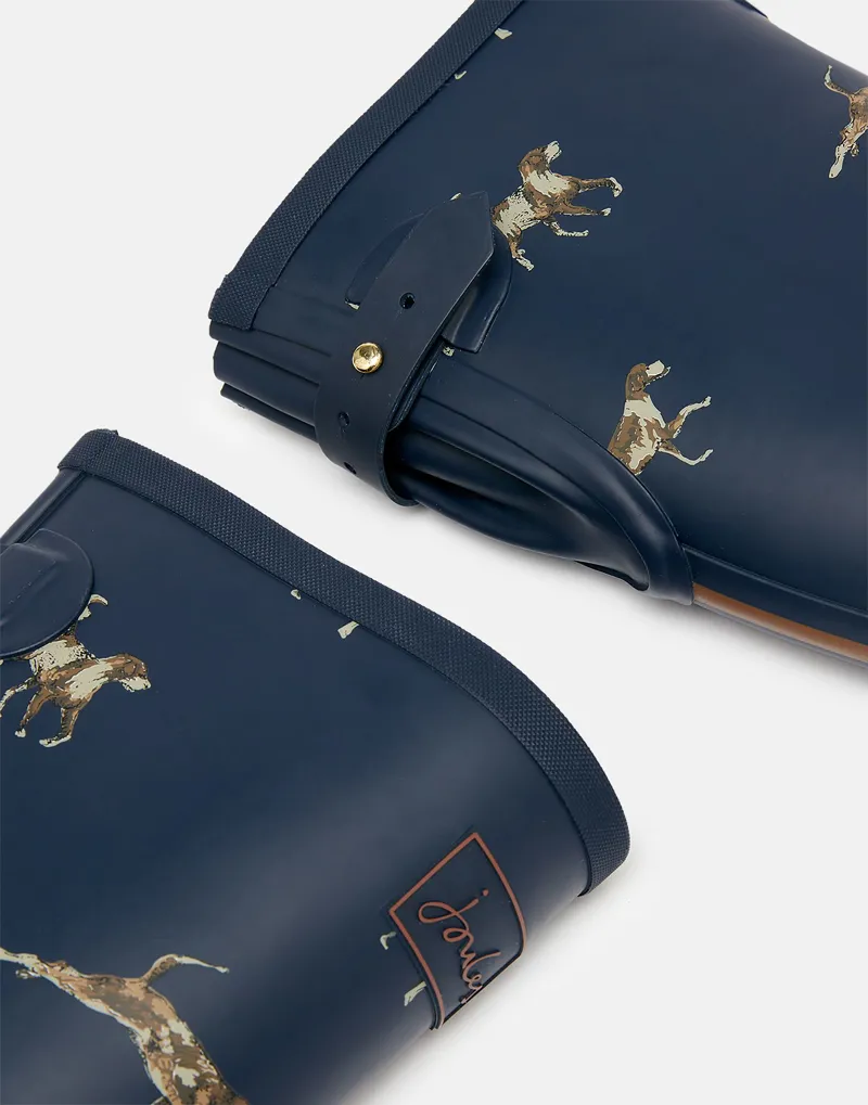 Joules Women's Welly Print Wellies - Navy Dogs 4 Joules Women's Welly Print Wellies - Navy Dogs - Image 4